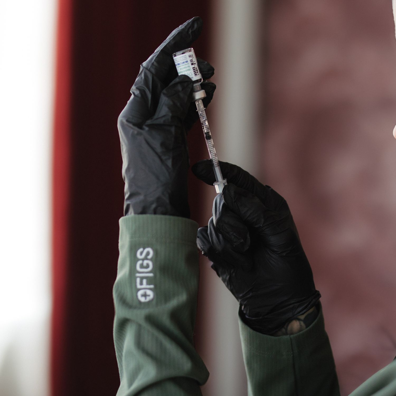 Close-up of two lips and cheeks together.